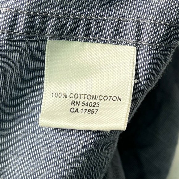 Banana Republic Shirt Men's Large Long-sleeve Button-up Blue Cotton Casu… - Picture 4 of 6